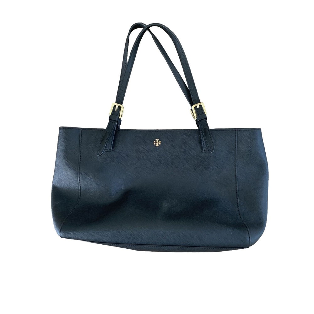 Tory Burch Small York Black Leather Tote